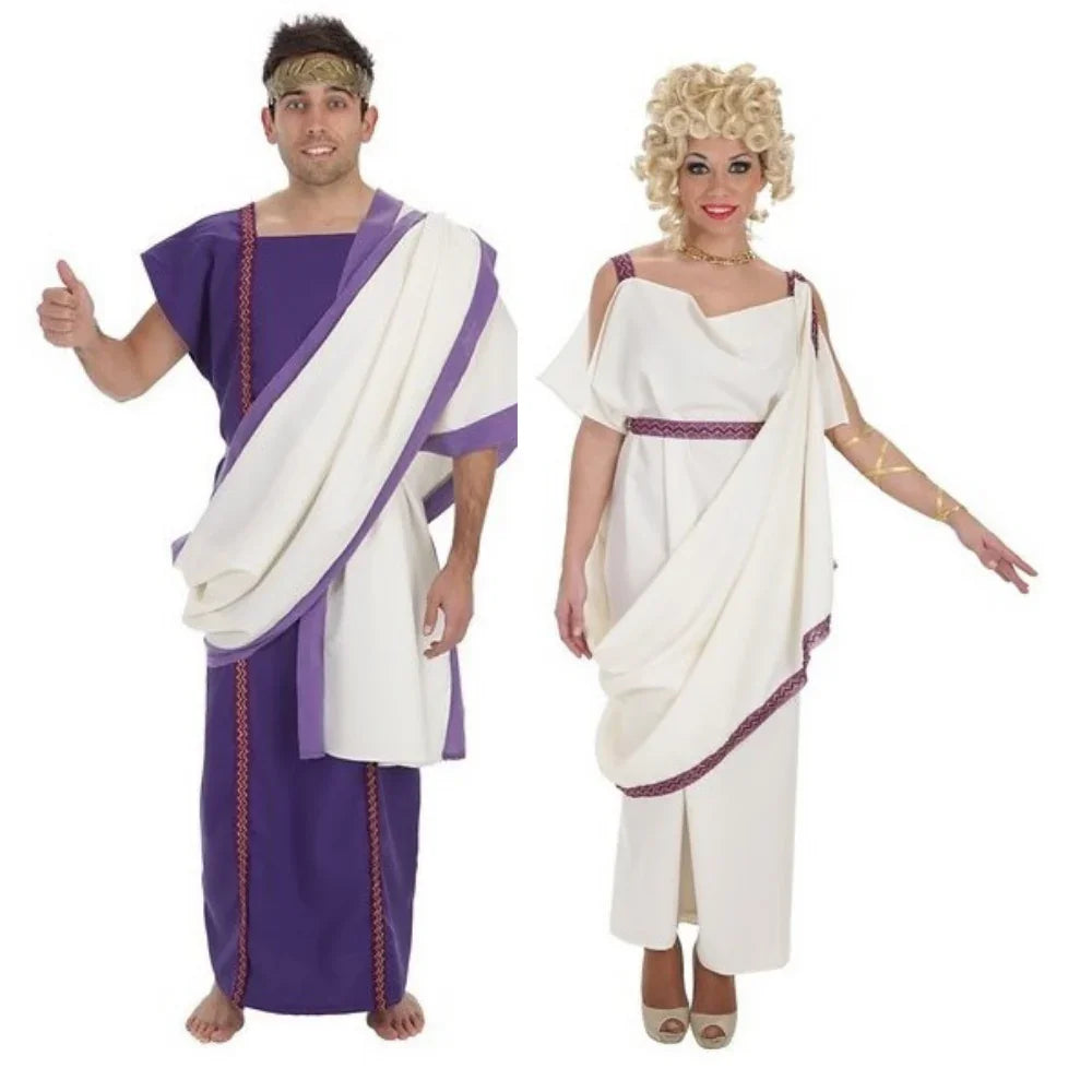 Disfraces en Pareja de Senador y Dama Romanos Morados Romanos y Griegos Disfraces Simon